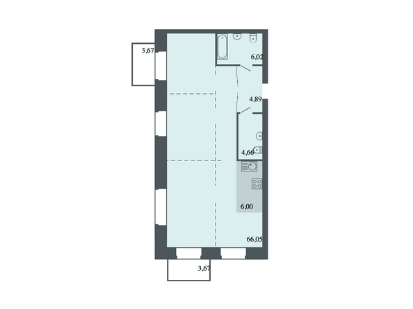 Планировка Студия 87,62 м²