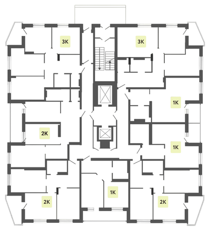 План 10-17 этажа
