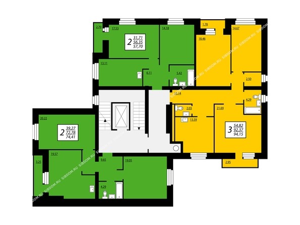 Блок 1, секция 6, 2-7 этажи