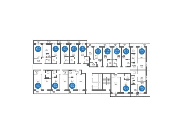 Типовая планировка этажа, б/с 2