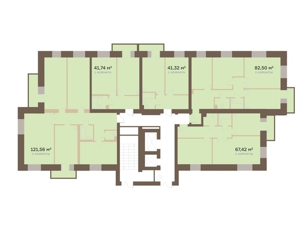 План Типовой этаж 6 секция этажа
