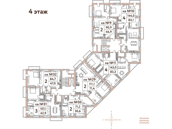 Планировка 4 этажа