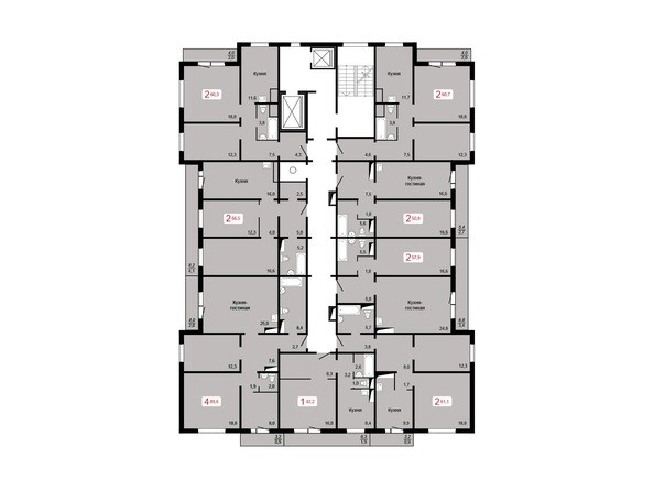 Планировка 17 этажа