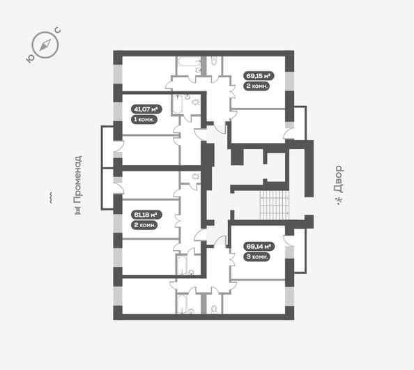 
   Продам 2-комнатную, 61.18 м², Сити-квартал Октябрьский, дом 2

. Фото 11.