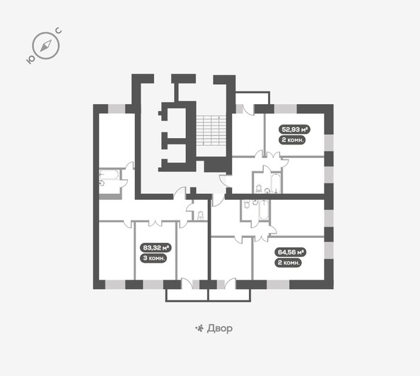 
   Продам 3-комнатную, 83.32 м², Сити-квартал Октябрьский, дом 2

. Фото 12.