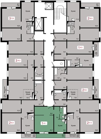 
   Продам 3-комнатную, 72.9 м², Мичурино, дом 2 строение 5

. Фото 2.