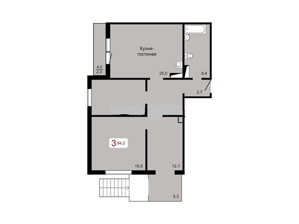 
   Продам 3-комнатную, 94.2 м², Лесопарковая ул, 15

. Фото 1.