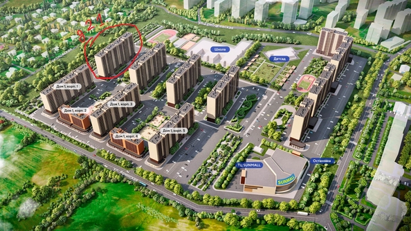 
   Продам 3-комнатную, 62.55 м², Соколовская ул, 20в

. Фото 1.