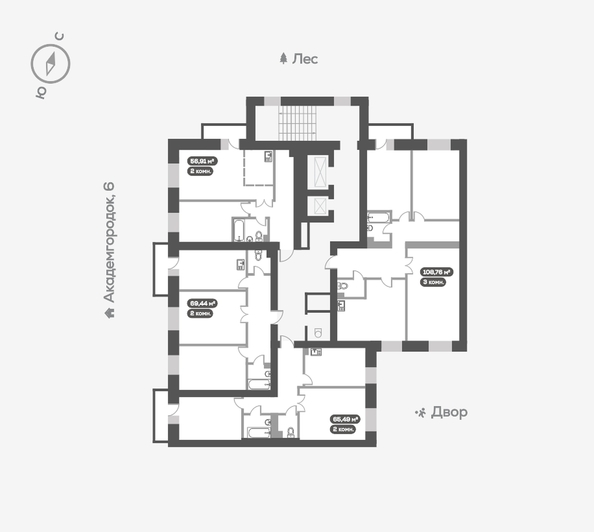 
   Продам 3-комнатную, 108.6 м², Академгородок ул, 80

. Фото 18.