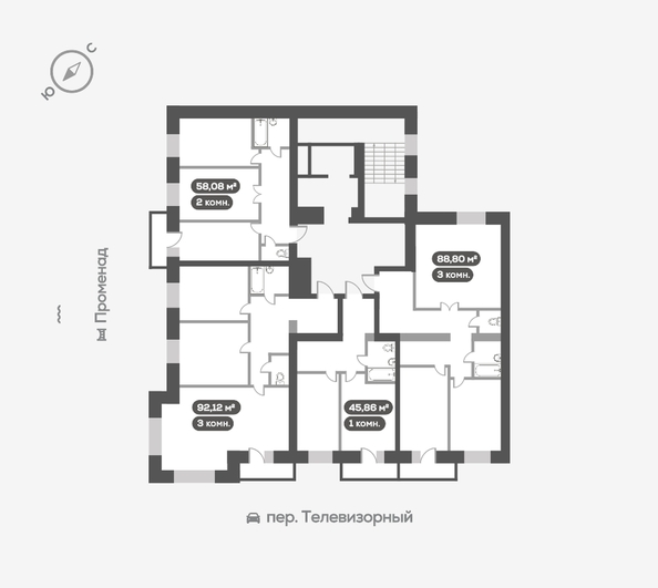 
   Продам 1-комнатную, 45.86 м², Сити-квартал Октябрьский, дом 2

. Фото 17.