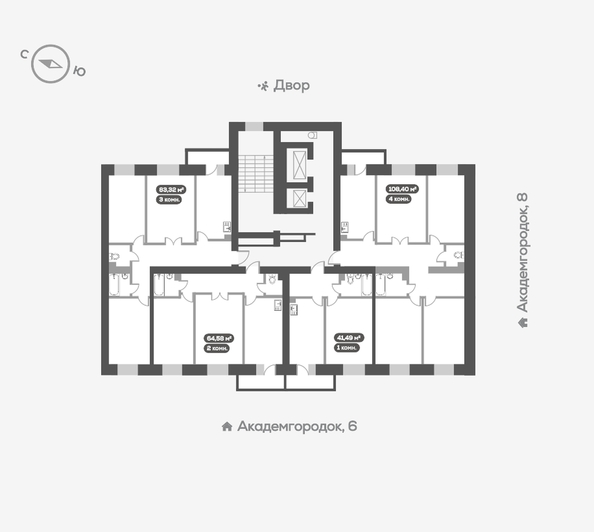 
   Продам 3-комнатную, 83.6 м², Академгородок ул, 80

. Фото 18.