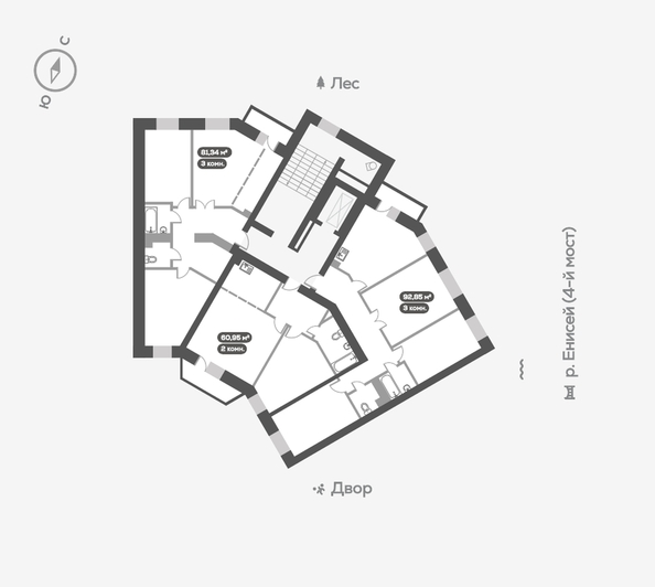 
   Продам 3-комнатную, 81.5 м², Академгородок ул, 80

. Фото 18.