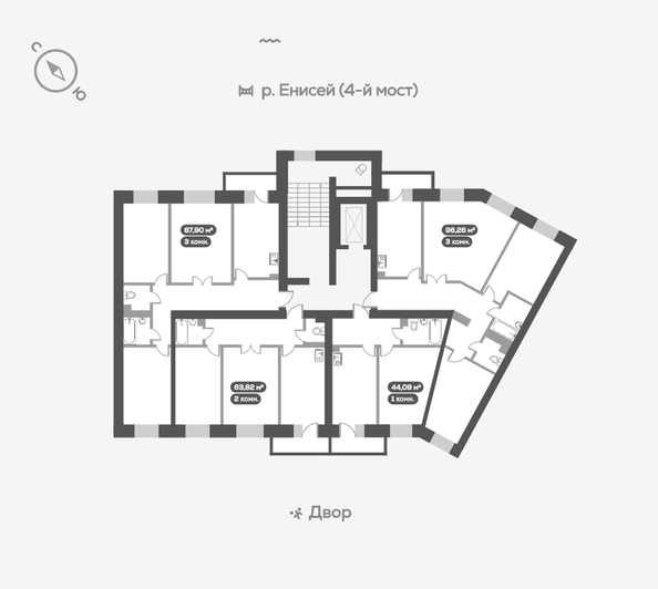 
   Продам 3-комнатную, 96.7 м², Академгородок ул, 80

. Фото 18.