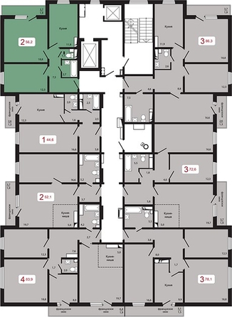 
   Продам 2-комнатную, 56.2 м², КБС. Берег, дом 5 строение 1

. Фото 8.