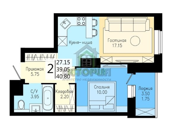 
   Продам 2-комнатную, 40.08 м², На Дудинской, дом 5

. Фото 7.