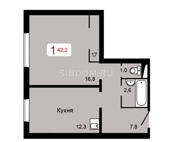 
   Продам 1-комнатную, 45 м², Судостроительная ул, 31в

. Фото 8.