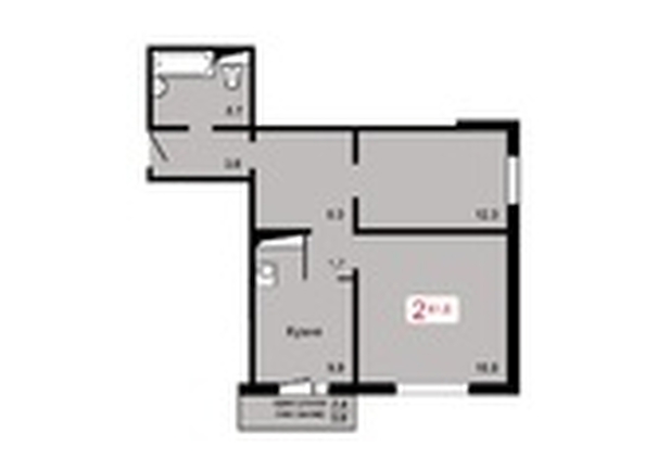 
   Продам 2-комнатную, 61 м², Мичурино, дом 2 строение 6

. Фото 1.