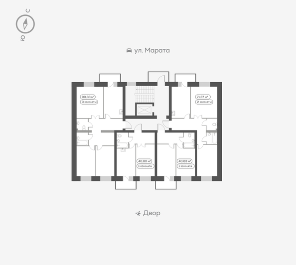 
   Продам 2-комнатную, 72.1 м², Ладо Кецховели ул, 27

. Фото 15.