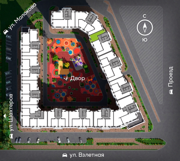 
   Продам 2-комнатную, 61.71 м², Сити-квартал на Взлетной, дом 1

. Фото 1.