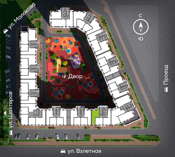 
   Продам 2-комнатную, 65.27 м², Сити-квартал на Взлетной, дом 1

. Фото 1.