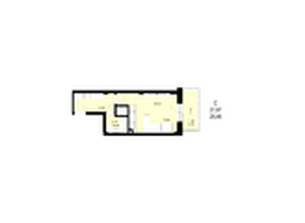 
   Продам 1-комнатную, 29.7 м², ЛЕТО, дом 2

. Фото 1.