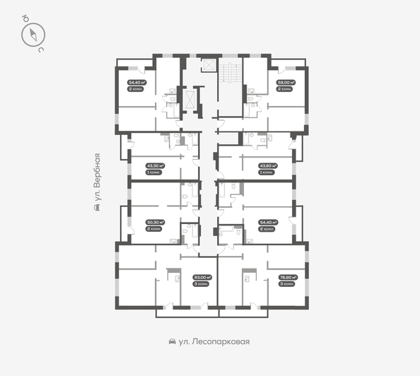 
   Продам 1-комнатную, 43.3 м², Белый квартал на Свободном, дом 3

. Фото 4.