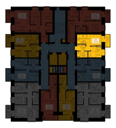 
  Продается 2-комн. квартира, 33.78 м², ЖК Биография, дом 2, корп 2
. Фото 2.