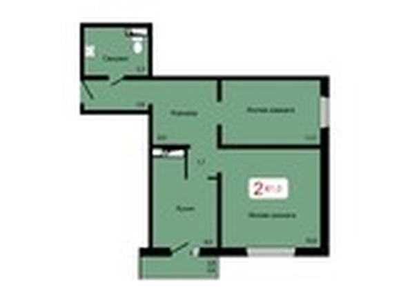 
  Продается 2-комн. квартира, 61 м², ЖК Мичурино, дом 2 строение 7
. Фото 1.