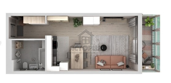 
  Продается студия, 36.2 м², ЖК Аллея Парк, 1 этап
. Фото 4.