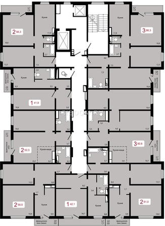
  Продается 2-комн. квартира, 61 м², ЖК Мичурино, дом 2 строение 7
. Фото 8.