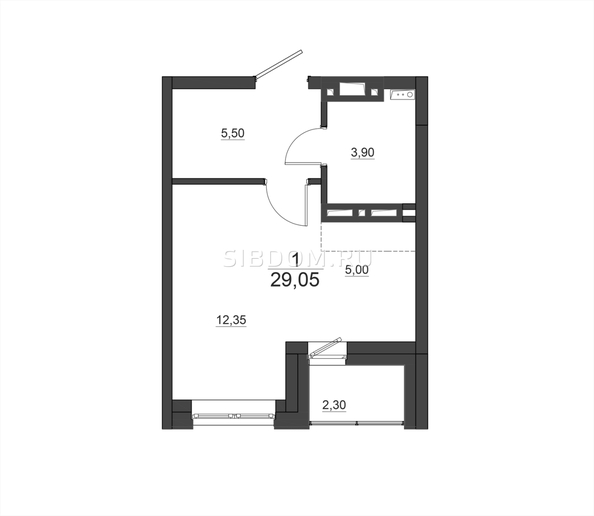 
  Продается студия, 29.05 м², ЖК Дивные Дали, дом 1
. Фото 1.