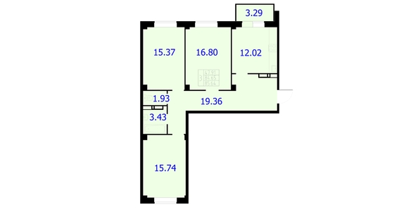 
  Продается 3-комн. квартира, 85.64 м², ЖК Новые Солонцы, дом 9
. Фото 7.