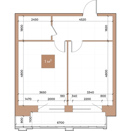 
  Продается 1-комн. квартира, 47.1 м², ЖК Небо над Енисеем, корпус 1
. Фото 3.