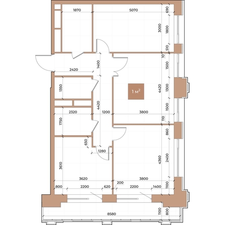 
  Продается 3-комн. квартира, 84.3 м², ЖК Небо над Енисеем
. Фото 3.