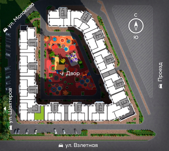 
  Продается 3-комн. квартира, 78.59 м², ЖК Сити-квартал на Взлетной, дом 1
. Фото 1.