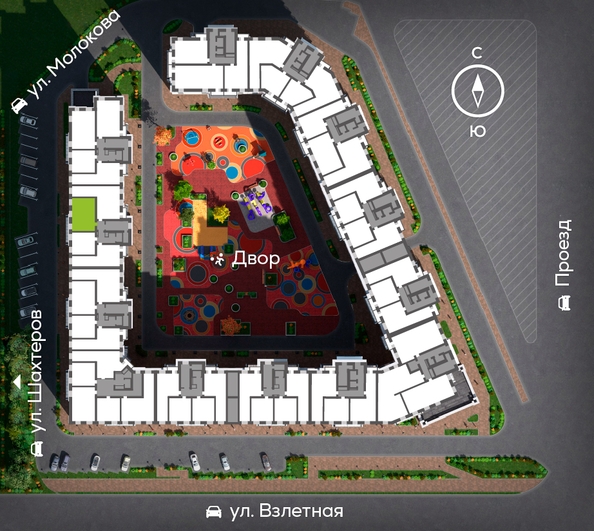 
  Продается 2-комн. квартира, 60.74 м², ЖК Сити-квартал на Взлетной, дом 1
. Фото 1.