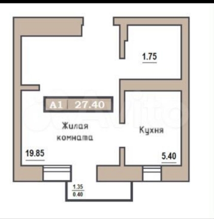 
  Продам 1-комн. квартиру, 27.4 м², ЖК Симфония
. Фото 3.