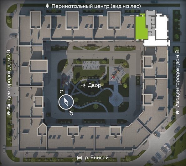 
  Продается 3-комн. квартира, 90.4 м², ЖК Академгородок, дом 6
. Фото 1.
