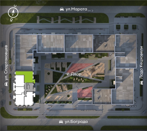 
  Продается 3-комн. квартира, 84.2 м², ЖК Кецховели, дом 1
. Фото 1.
