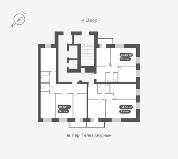 
  Продается 2-комн. квартира, 64.52 м², ЖК Октябрьский, дом 2
. Фото 5.