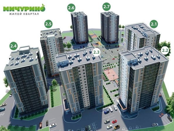 
  Продается 2-комн. квартира, 58.5 м², ЖК Мичурино, дом 2 строение 7
. Фото 3.