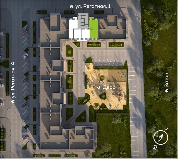 
  Продается 3-комн. квартира, 80.4 м², ЖК Южный берег, дом 24
. Фото 1.