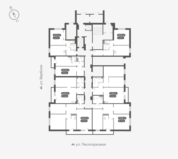 
  Продается 2-комн. квартира, 51.2 м², ЖК Белый квартал на Свободном, дом 3
. Фото 5.