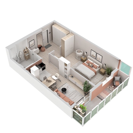 
  Продается 2-комн. квартира 61.1 м², в ЖК Аллея Парк, 1 этап. Фото 5.