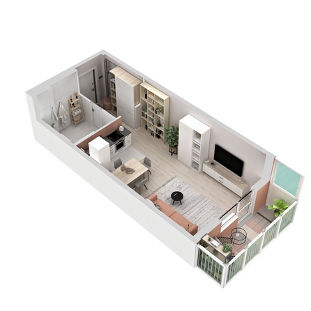 
  Продается студия 36.16 м², в ЖК Аллея Парк, 1 этап. Фото 3.