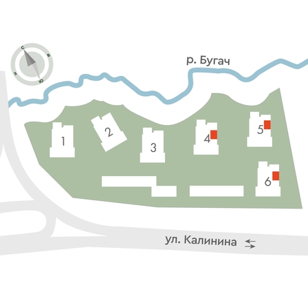 
  Продается 3-комн. квартира 59.7 м², в ЖК Калина Долина, дом 5. Фото 2.