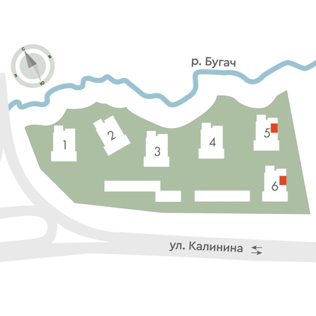 
  Продается 3-комн. квартира 58.5 м², в ЖК Калина Долина, дом 5. Фото 2.