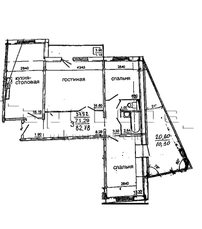 
  Продается 3-комн. квартира 71.1 м², в ЖК Водянникова-линейная, 1 дом. Фото 22.