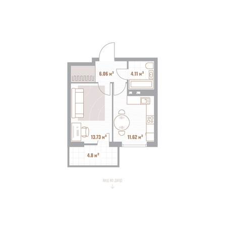 
  Продается 1-комн. квартира 36.92 м², в ЖК Николаевские кварталы. Фото 1.