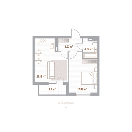 
  Продается 1-комн. квартира 49.8 м², в ЖК Николаевские кварталы. Фото 1.